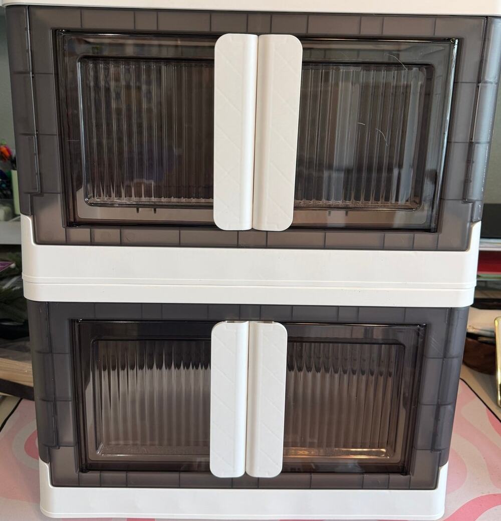 Modular Stackable Storage Cabinet Collapsible Storage Bins (set of 4) new